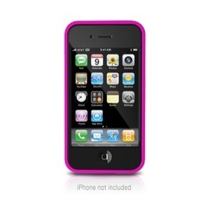 iLuv - iCC700 - Gamme Edge - Housse en silicone avec 2 films de protection pour iPhone 4 - Rouge