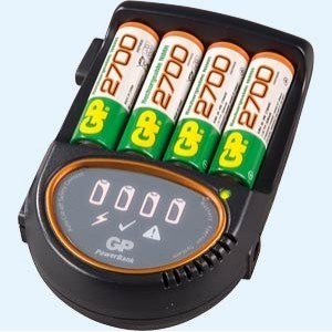 Consumeren premier Verleden Battery Charger GP Batteries GP - PowerBank H500 Charger 2 hours - 4  rechargeable AA / 2700 mAh NiMH Cord