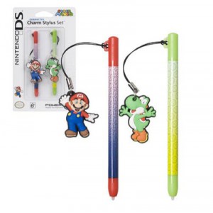 Bensussen English und Assoc. PowerA Charm Character Stylus Twin Pack - Mario und Yoshi (Nintendo DS) [Import English]