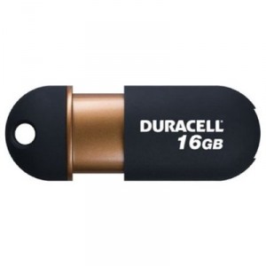 Duracell sin tapa 16GB USB Flash Drive Negro y Cobre (DUZP16GCA2C) USB