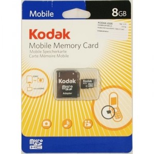 Lexar - Kodak Micro SD Karte mit Adapter - 8 GB (KSDMI8GBPSBEUA)