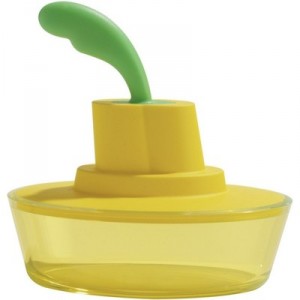 A Alessi di - Ship Shape - contenedor de resina termoplástica con inoxydabl amarillo espátula de acero ...