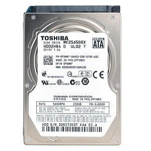 Toshiba MK2565GSX - 250 GB 2 1 / "5400 RPM MB SATA (a granel) 20 GB de disco duro - 20 Notebook, Disco Duro Interno