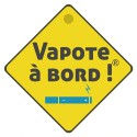 PANNEAU VENTOUSE VAPOTE A BORD POUR PLAGE ARRIERE DE VOITURE. Pour tous les vapoteurs désirant signaler vapoter à bord de leur v