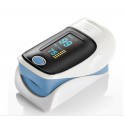 Evanmore kleur vinger Pulse Ox Oximeter bloed zuurstof Pulse Hartslagmonitor met het beeldscherm 4 richtingen (blauw)